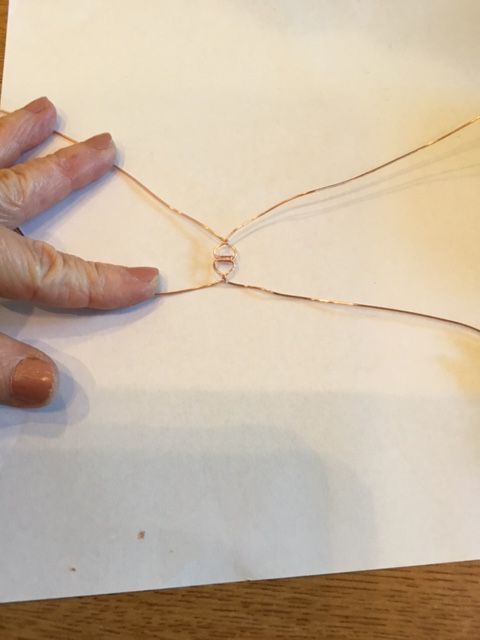 Karen Meador, Ph.D.'s Stone Twist Wrap - , Contemporary Wire Jewelry, Lashing, Wire Lashing, Wire Wrapping, Wrapping, Wire Wrapping Jewelry, cross the wires